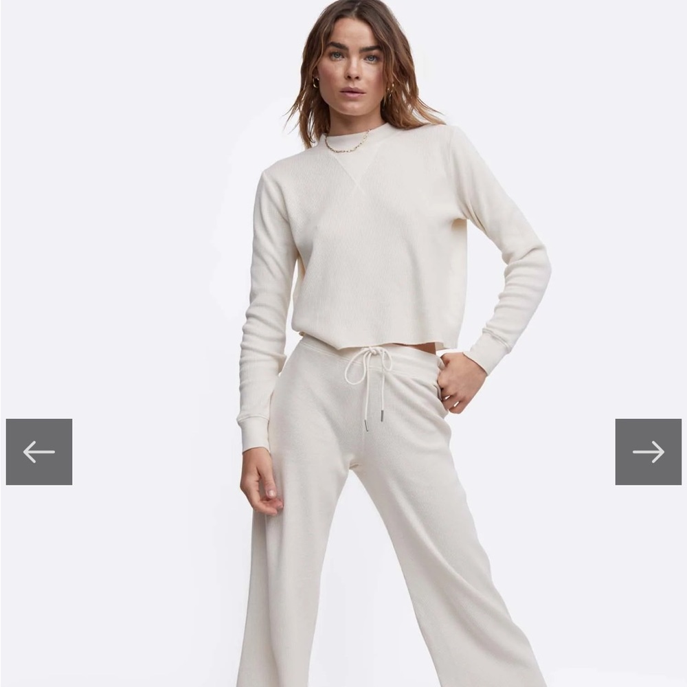 Mate the Label Organic Thermal Boxy Crop in Bone